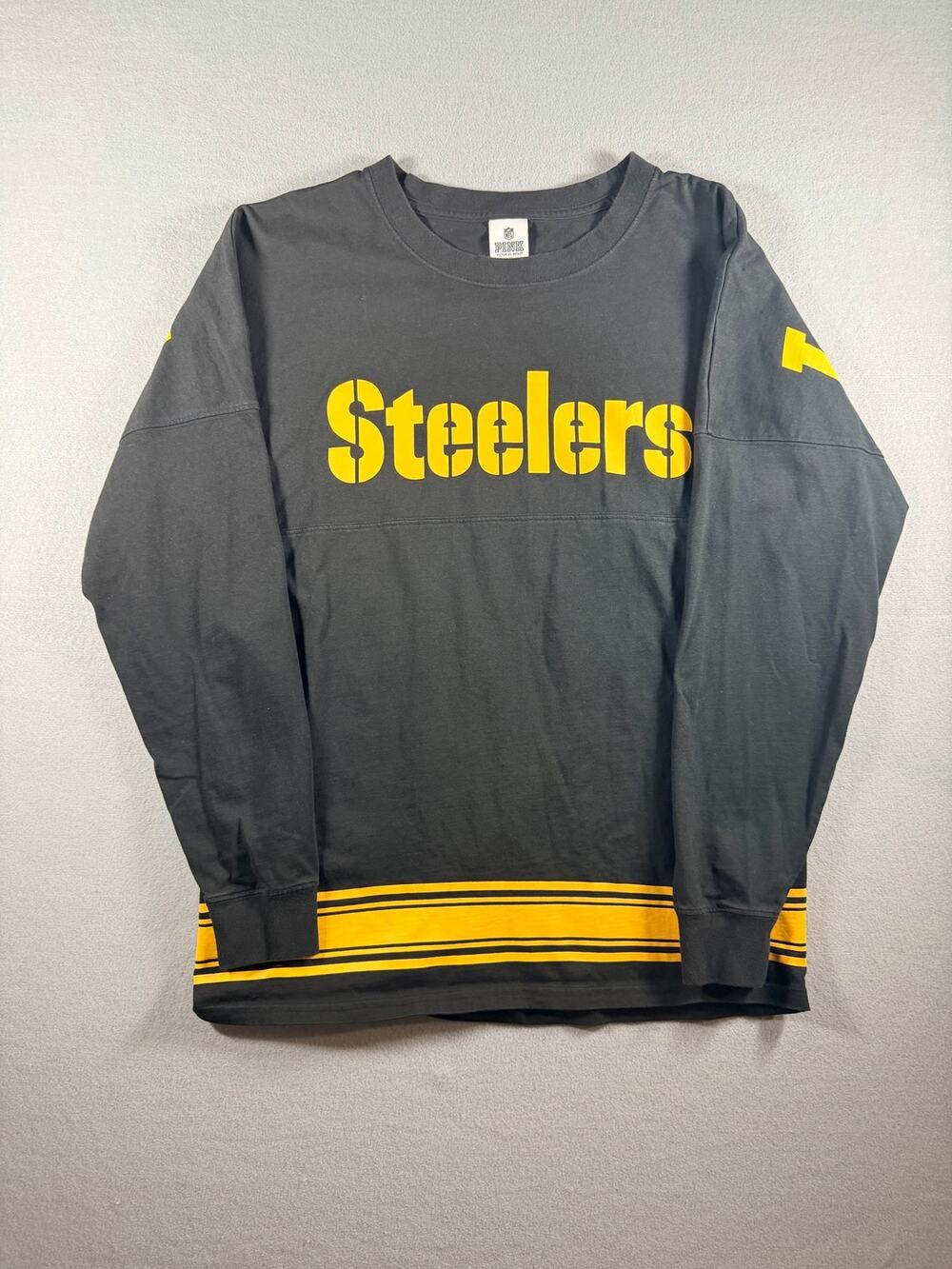 Pink Victoria’s Secret Pittsburgh Steelers NFL Spirit Jersey Long Sleeve Small